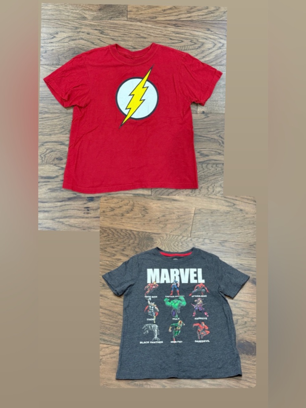 The Flash and Marvel Shirts